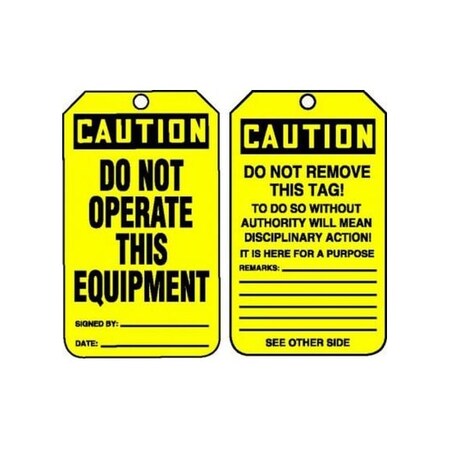 Accuform Danger, PF-Cardstock, 3-7/8 in Width, 1/4 in Height, , 5 PK MDT673PTM